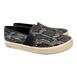 Vince Blair Snakeskin Embossed Leather Slip-On